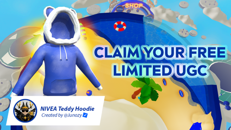 reddi41_'s tweet photo. Upcoming NIVEA Event coming to Roblox. Confirmed to have a Free UGC Limited.

The NIVEA Teddy Hoodie which is created by Junozy.

We will need reach to the Top of the Tower to get it. No date yet.

Event: https://t.co/v1rBr0rfnv https://t.co/rIFjcsvVDR