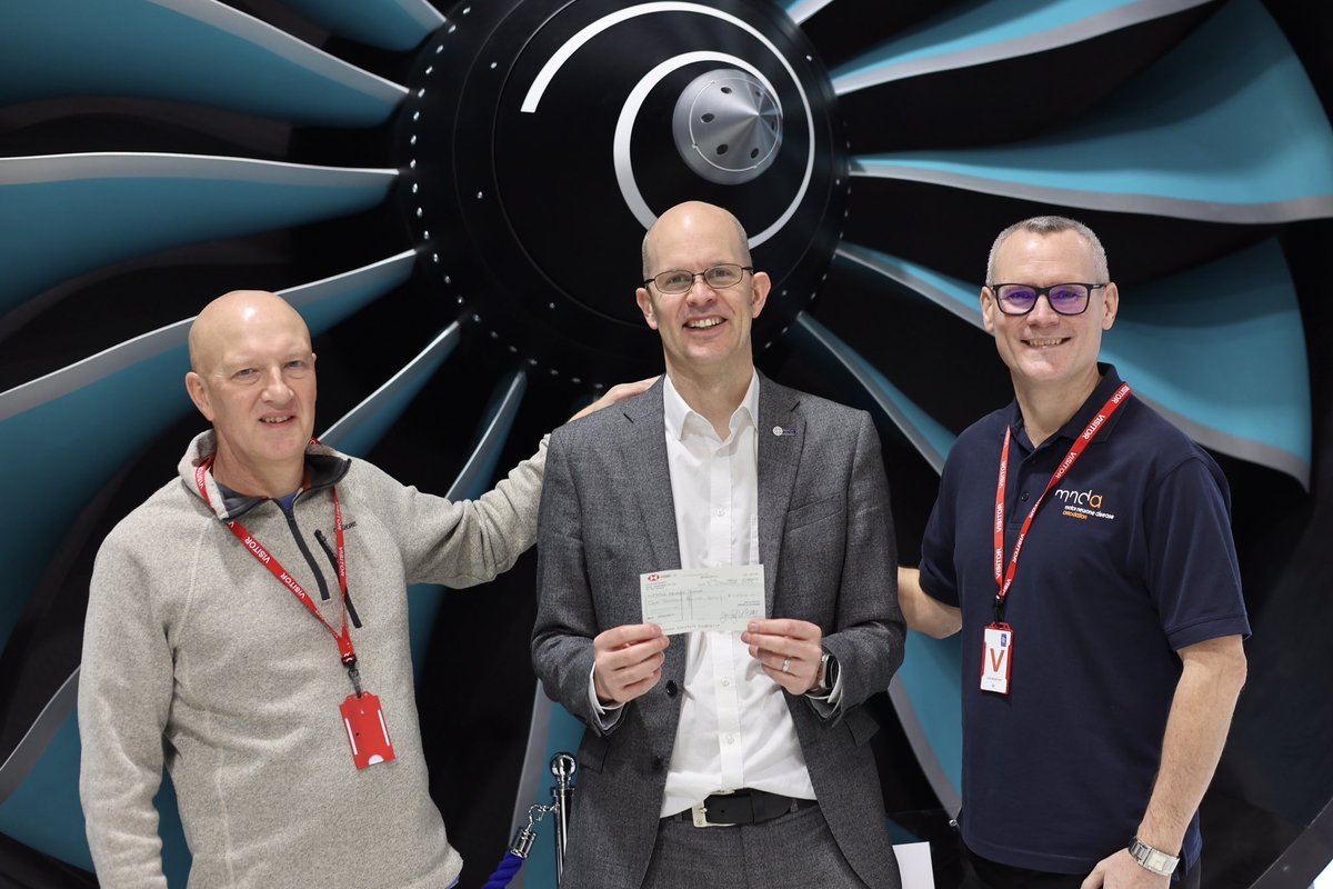 Stuart Moss (@stuart_moss) on Twitter photo In the run up to Christmas, it was a wonderful moment today to handover the remaining £1000 donation collected from the <a href="/RollsRoyce/">Rolls-Royce</a>/<a href="/bt_uk/">BT</a> MND100 bike ride (Manchester to Derby) to the <a href="/mndassoc/">MND Association</a>.
Thanks to everyone who made this ambitious idea possible. #NextGenThinkTank In the run up to Christmas, it was a wonderful moment today to handover the remaining £1000 donation collected from the <a href="/RollsRoyce/">Rolls-Royce</a>/<a href="/bt_uk/">BT</a> MND100 bike ride (Manchester to Derby) to the <a href="/mndassoc/">MND Association</a>.
Thanks to everyone who made this ambitious idea possible. #NextGenThinkTank