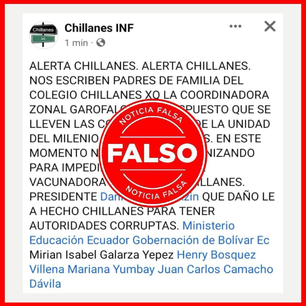 EducacionZ5_Ec's tweet photo. En @EducacionZ5_Ec prevalece la verdad. Está información que se encuentra circulando en redes sociales es FALSA. Invitamos a la ciudadanía a mantenerse informada únicamente a través de nuestros canales oficiales. https://t.co/seQbXbmdZy