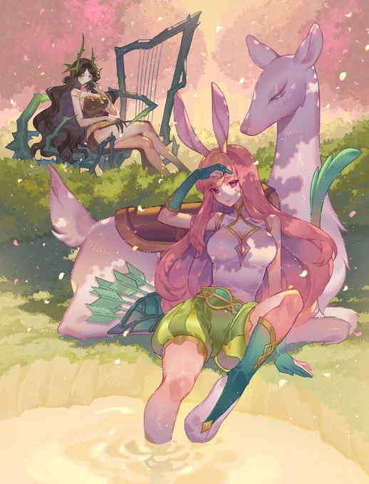 I drew Lyca and Cecia from   Go and pre-register AFK Journey  #afkjourney #AFKGift