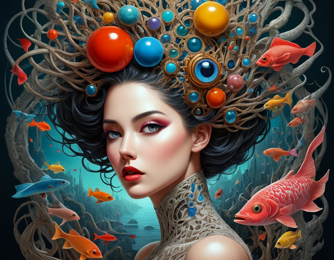 don56palmer's tweet image. Floaty fish friday #AIArtwork #fishies