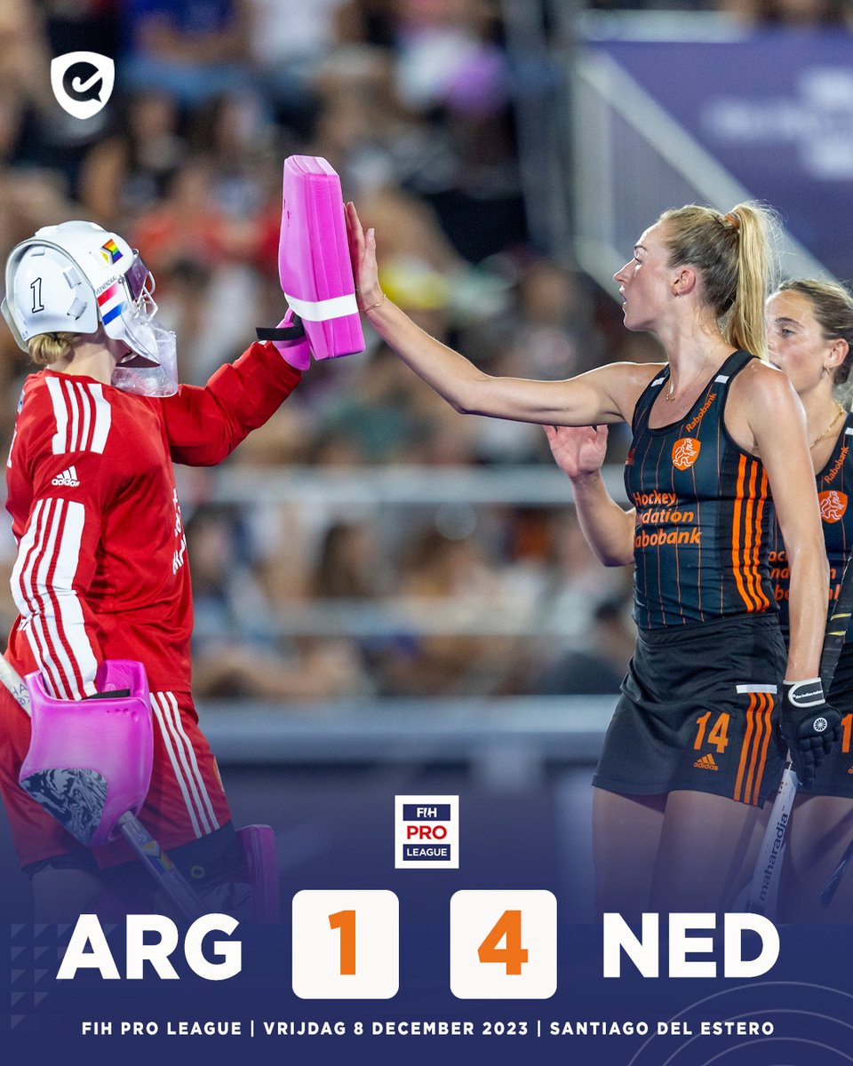 hockey_nl's tweet photo. 𝗪𝗮𝘁 𝗲𝗲𝗻 𝗴𝗲𝘃𝗲𝗰𝗵𝘁! 🤩
Oranje komt pas heel laat op stoom in Santiago del Estero 🔥 3 minuten voor tijd stond het nog 1-1 😱
.
#hockeynl #fieldhockey #FIHProLeague #argned https://t.co/tguGJcCoJ3