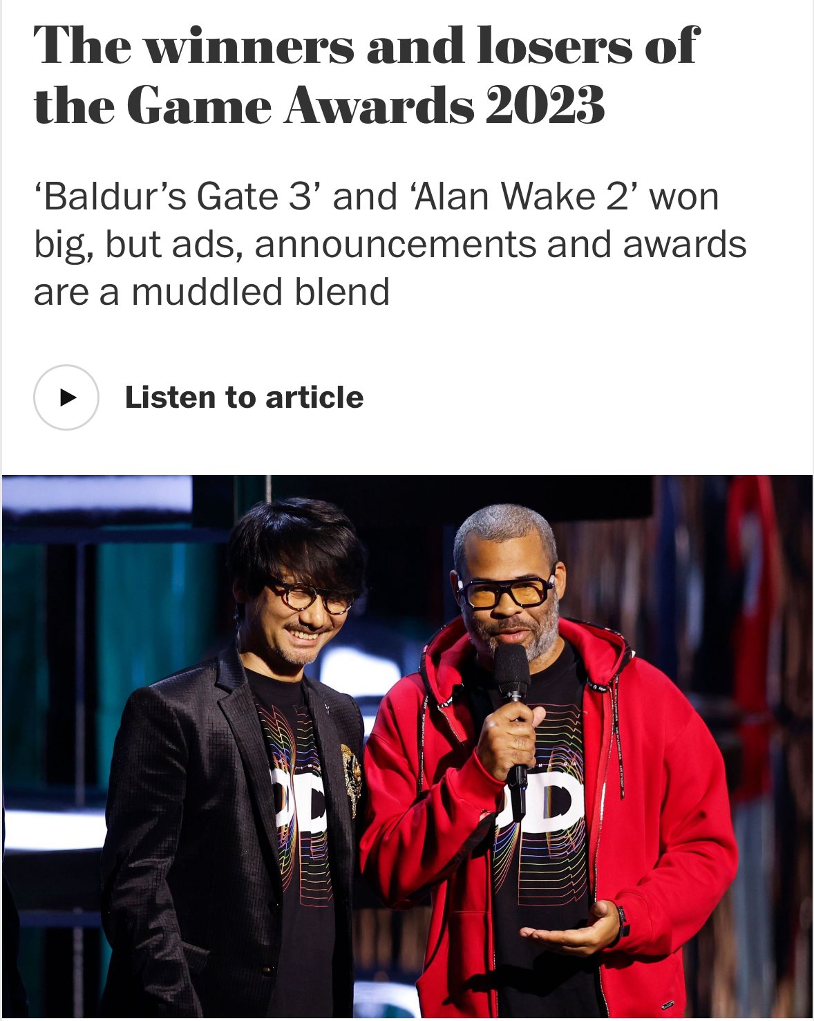 All The 2023 Game Award Winners And Losers