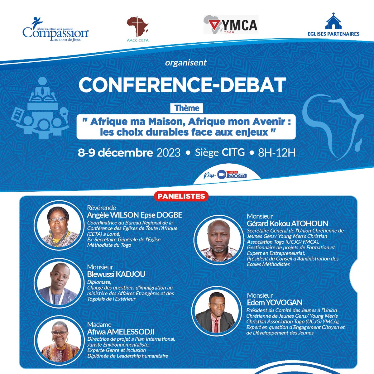 Je donne une communication et participe à un panel sur le thème  Jeunesse, citoyenneté engagée : enjeux, défis et perspectives, dans le  cadre de la conférence des jeunes et des leaders de Compassion Togo. Panel modéré par le célèbre @samuelgnahoui de New World TV. <a href="/ucjgtogo/">#ucjgtogo</a>