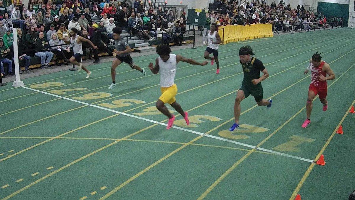 Unattached Bison freshman Jayden Williams won the 60m dash in 6.86.