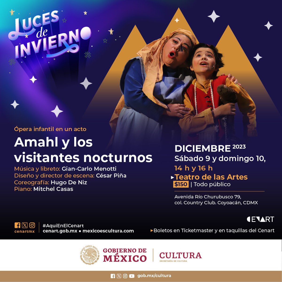 eduartdeco's tweet photo. Luces de Invierno
Amahl y los visitantes nocturnos.
Boletos en taquilla
@cenartmx https://t.co/UFAhfG5CSB