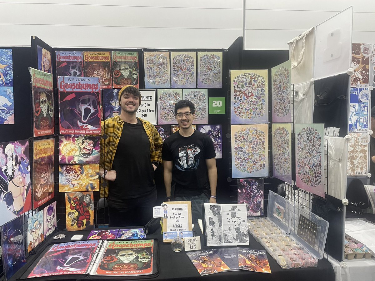 Tabling at Xmas Oz Comic-Con Melbourne today with my good friend <a href="/Dylan_Langmaid/">Dylan Langmaid</a>. Come say hi if you’re around!