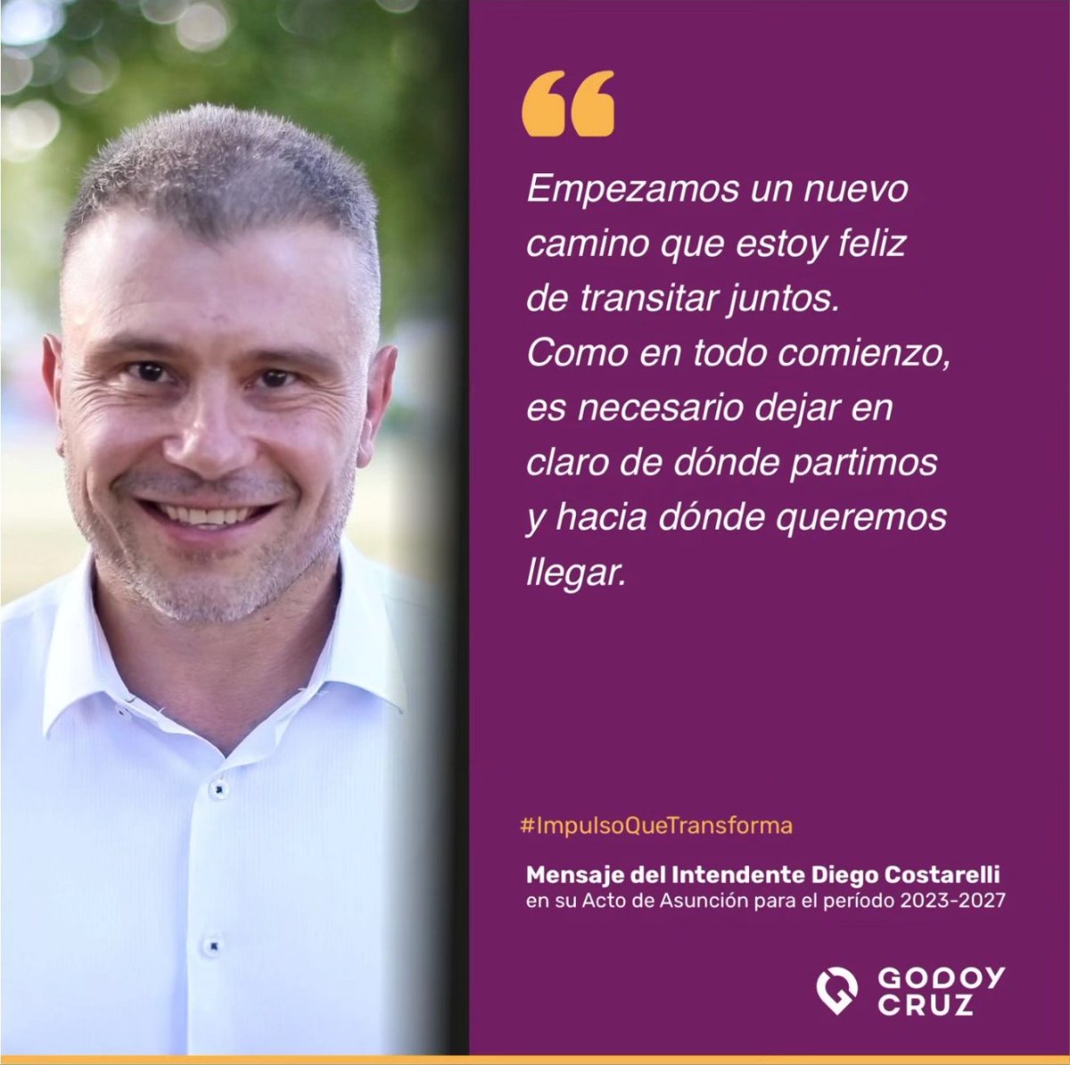 MuniGodoyCruz's tweet photo. 💬 Discurso del intendente de Godoy Cruz @dcostarelli.

#ImpulsoQueTransforma https://t.co/ystqcOrZyr