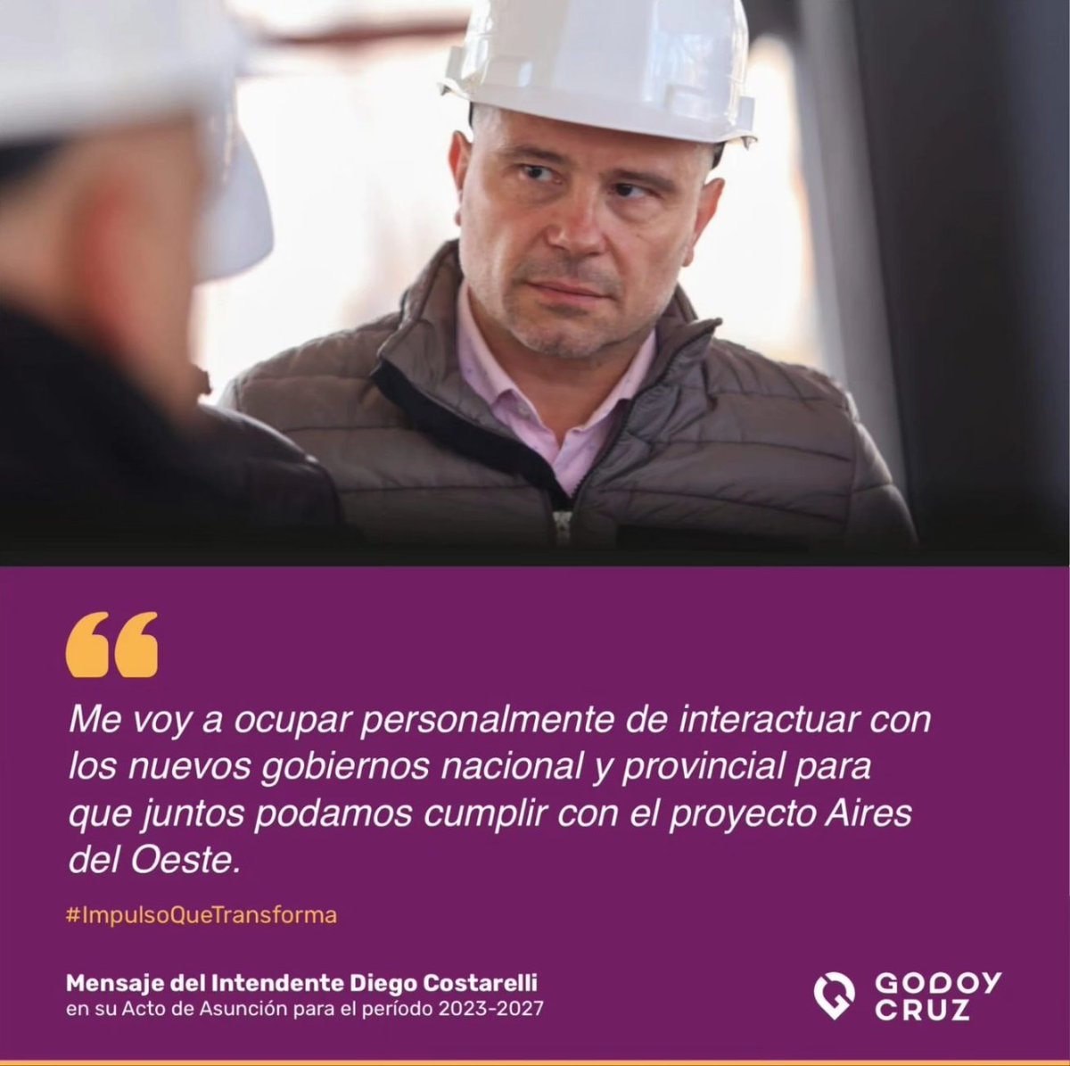 MuniGodoyCruz's tweet photo. 💬 Discurso del intendente de Godoy Cruz @dcostarelli.

#ImpulsoQueTransforma https://t.co/ystqcOrZyr