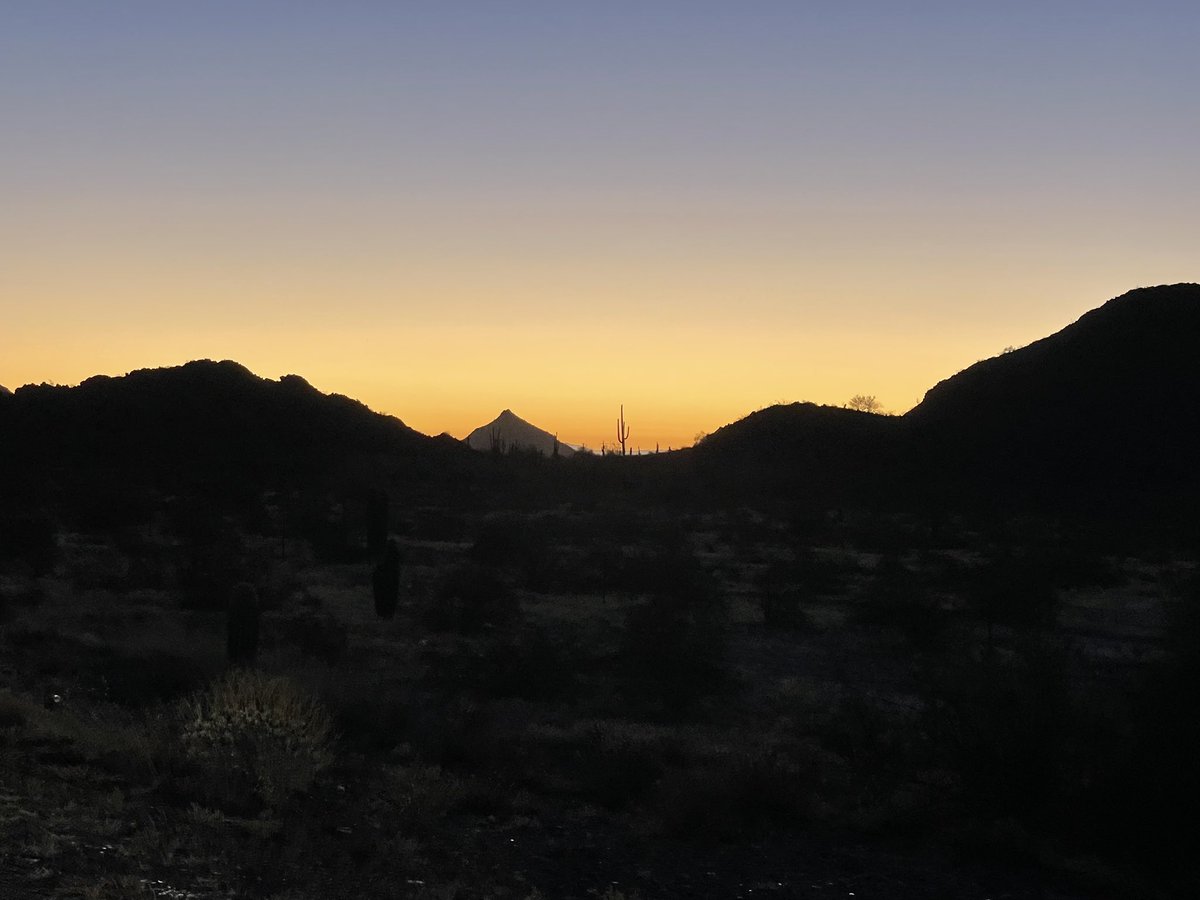 ecology_awesome's tweet photo. Sunrise in the spectacular #SonoranDesert. Lovely start to a field day for a study on drought, disturbance, and hopeful restoration of #biocrusts with @CasaGrandeNPS and @EcossNau. Extra ❤️ for the rockstar #NPS manager collaborators who asked for and helped design this science! https://t.co/TRGcdXAK9u