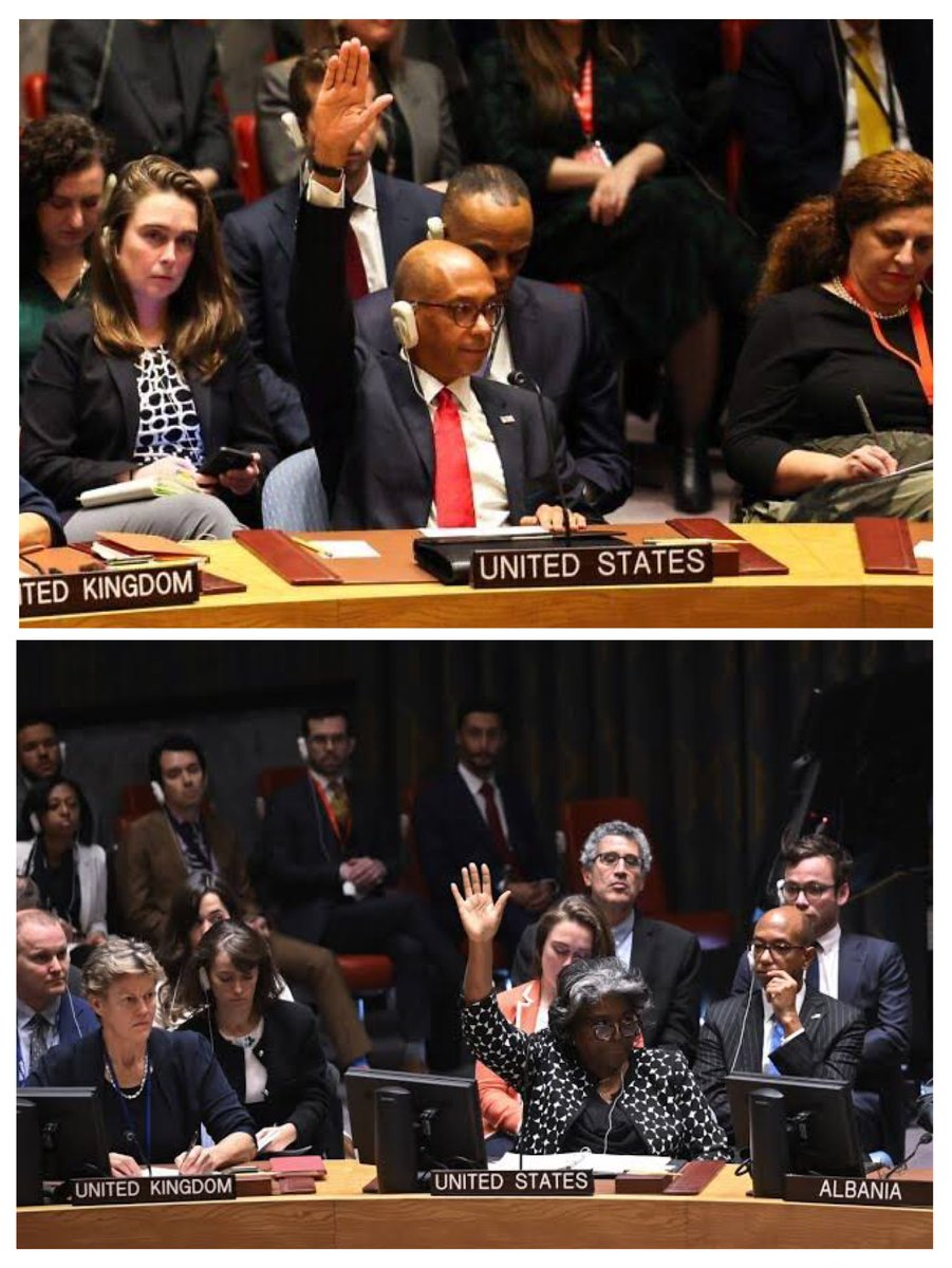 SamuelBraun's tweet photo. CESSAR-FOGO X MORTE

Dois meses de genocídio, mais de 15 mil mortos, sendo 7 mil crianças, o Conselho de Segurança da ONU votou hoje nova proposta de cessar-fogo.

Mais uma vez, num salão recheado de líderes globais, uma única mão se levantou contra a paz e a favor da morte. Uma mão que pode ser negra, e por vezes até feminina, mas não deixa de ser imperialista.

Pró cessa-fogo:
Brasil 🇧🇷 
Rússia 🇷🇺 
China 🇨🇳 
Equador 🇪🇨 
Emirados Árabes Unidos 🇦🇪 
Gana 🇬🇭 
Gabão 🇬🇦 
Moçambique 🇲🇿 
Japão 🇯🇵 
Albânia 🇦🇱 
Malta 🇲🇹 
França 🇫🇷 
Suíça 🇨🇭 

Pró morte:
Estados Unidos da América 🇺🇸 

Não sabe:
Reino Unido 🇬🇧 

Os EUA 🇺🇸 monocraticamente autorizam Israel 🇮🇱 a seguir o genocídio.