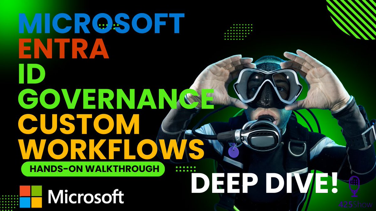 Just in time for some weekend learning!   Microsoft Entra ID Governance Custom Extensions and Workflows Deep Dive!    425show.io/EntraIDGovCust…   #microsoft #entra #identitygovernance #security #identity #iga