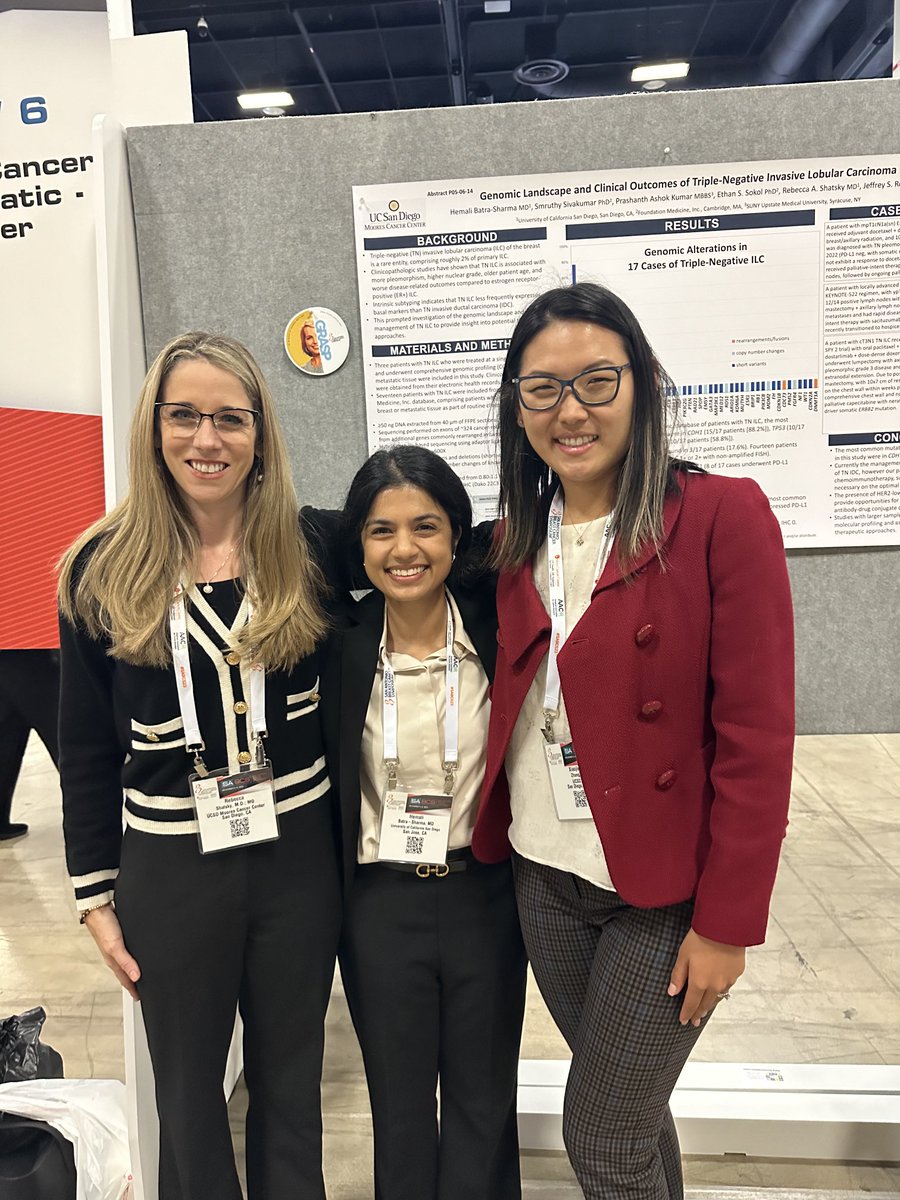 Rebecca Shatsky, MD (@dr_rshatsky) on Twitter photo Here is the pic with both of our lovely breast oncology fellows. So proud of these ladies! #SABCS23 <a href="/UCSDHealth/">UC San Diego Health</a> <a href="/UCSDCancer/">UC San Diego Health Moores Cancer Center</a> <a href="/HemUcsd/">UCSD Hematology/Oncology Fellowship</a> <a href="/HBatraSharmaMD/">Hemali Batra-Sharma, MD</a> Here is the pic with both of our lovely breast oncology fellows. So proud of these ladies! #SABCS23 <a href="/UCSDHealth/">UC San Diego Health</a> <a href="/UCSDCancer/">UC San Diego Health Moores Cancer Center</a> <a href="/HemUcsd/">UCSD Hematology/Oncology Fellowship</a> <a href="/HBatraSharmaMD/">Hemali Batra-Sharma, MD</a>