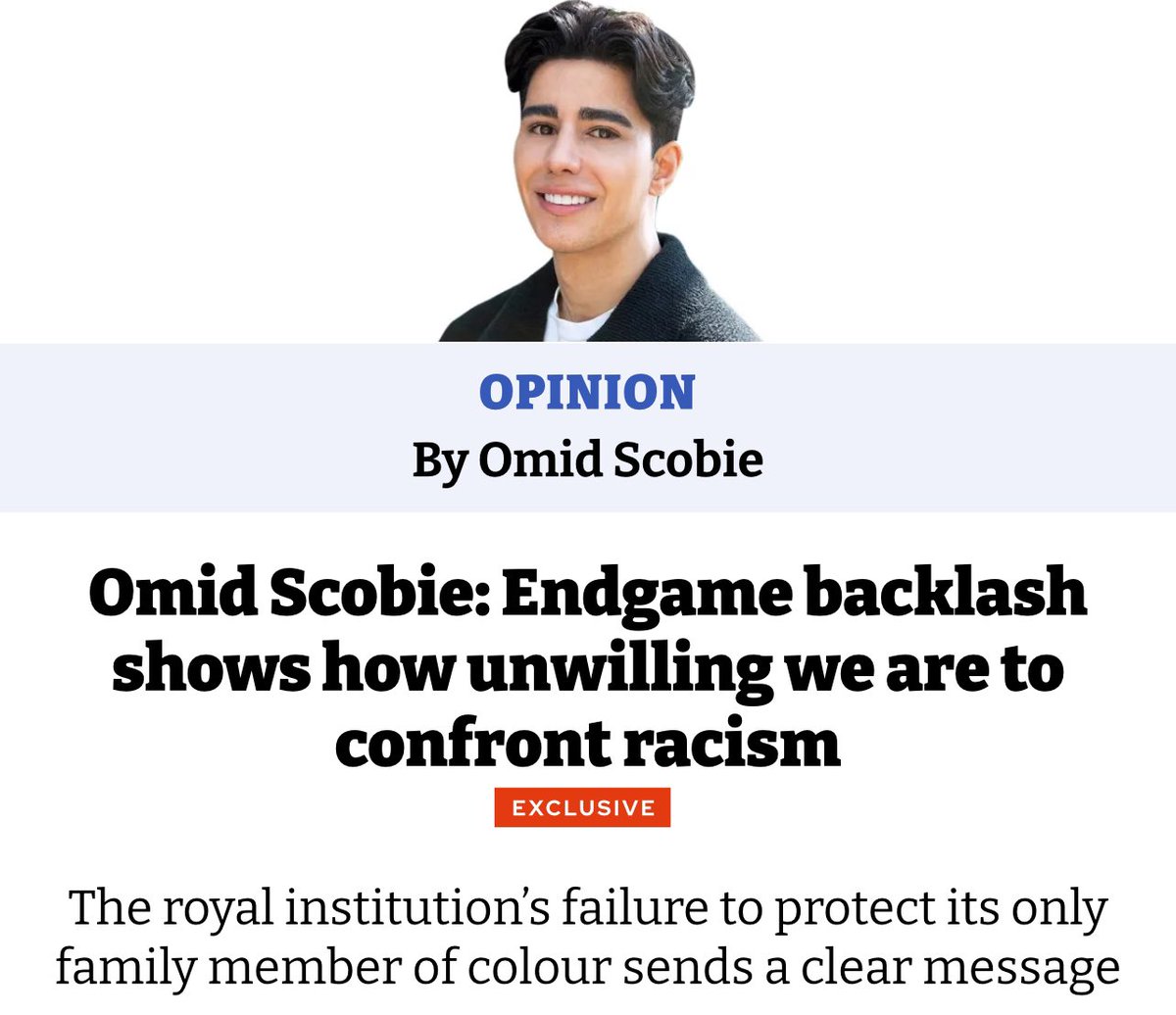 How absurd is it when a brown dude who wants to be white lectures us on confronting racism    #omidlickspittle #OmidScobieIsAPetPoodle #endgame #Omid #scobie #OmidScobie #OmidScobieisaLiar