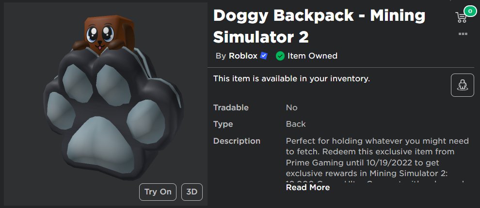 How to get the Doggy Backpack in Mining Simulator 2 - Roblox Prime