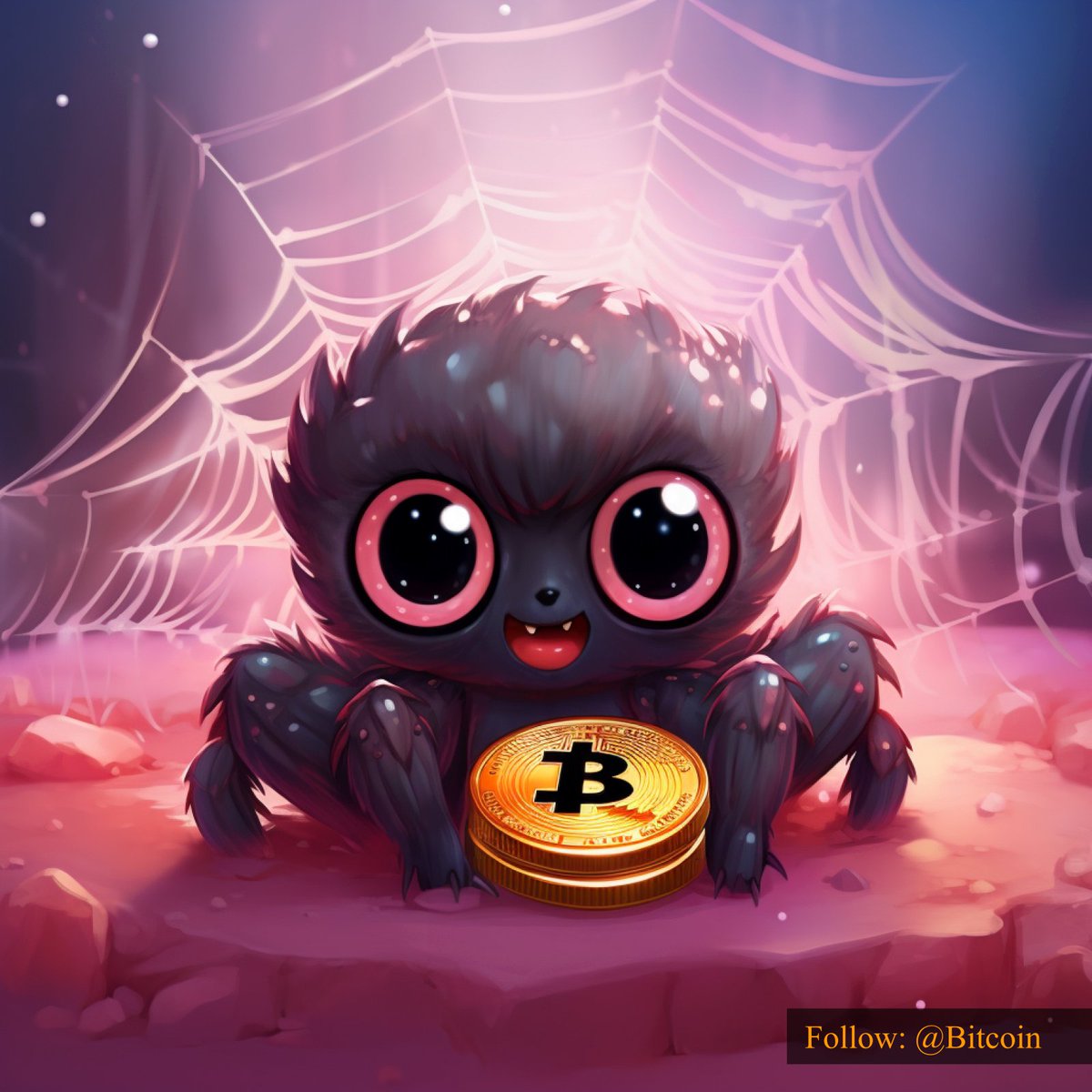 Bitcoin's tweet photo. #Bitcoin is weaving its magic web in the financial jungle, just like a tech-savvy spider - catching gains instead of flies! https://t.co/iTkhfWkFuz