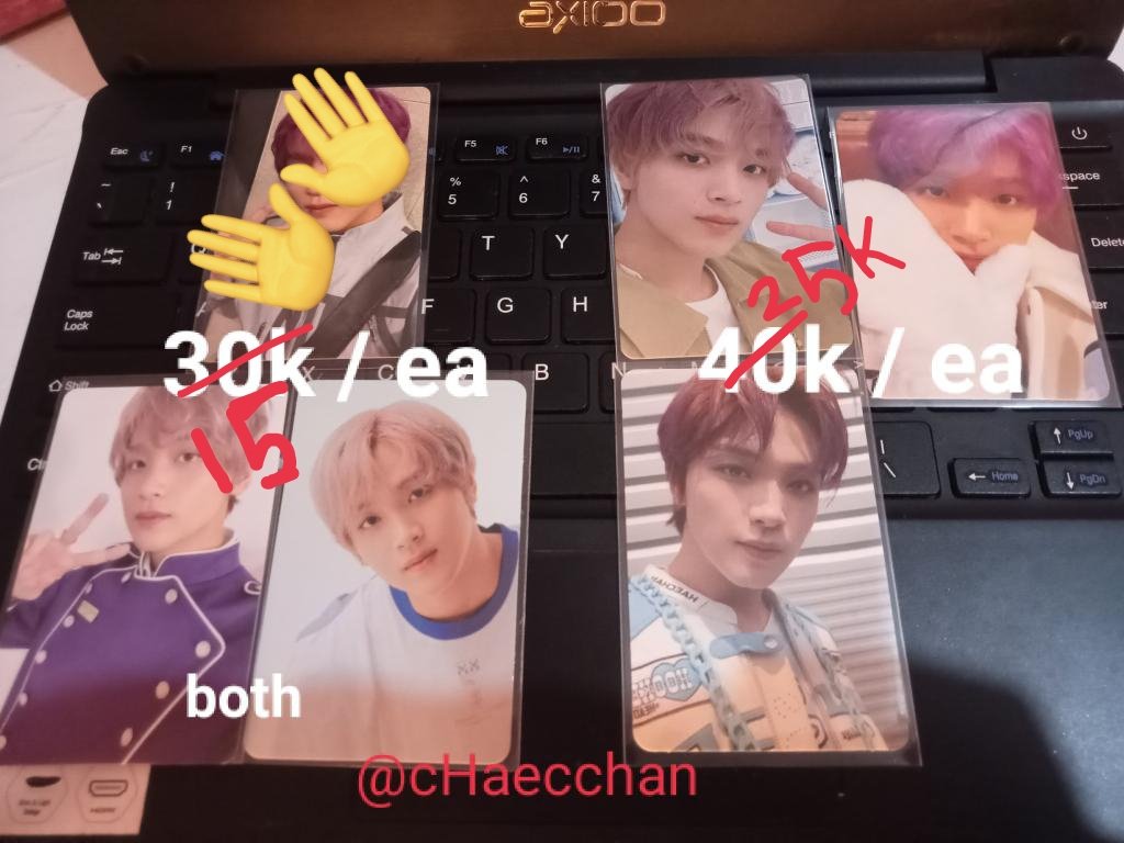 help rt 
wts / want to sell aab haechan 

HARGA SPECIAL CO 12.12 

inc all 
dom Bandar Lampung 
ayoo di angkut, aku stop coll mau habisin

t. want to sell wts Haechan candy ay yo mumo tc trading card hoodie 2 baddies laundry tds japan screenx the movie sg season greeting sg22