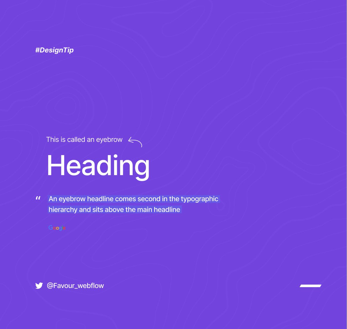 Favour_Webflow's tweet image. Do you know 🤔?

I was doing some research earlier today and found this. This can also help name in @webflow , instead of naming it text-small, you can name it eyebrow instead.
#designer