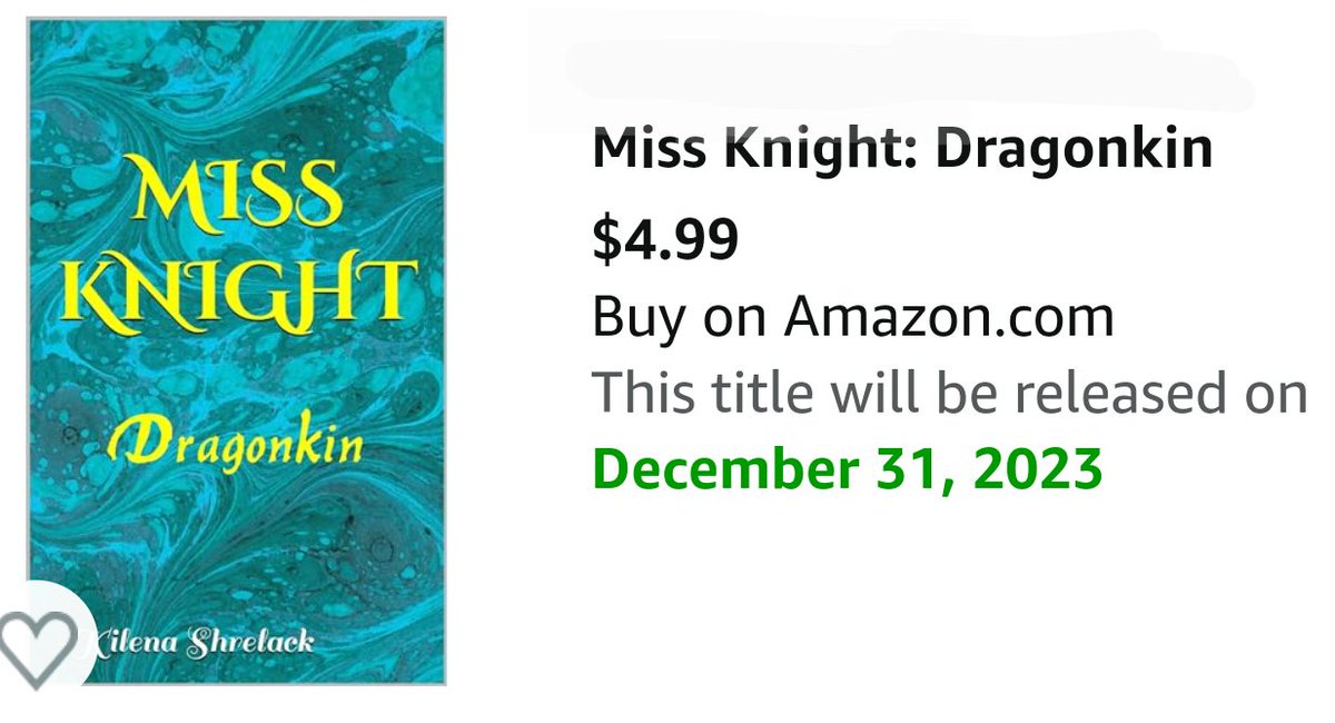 KilenaShrelack's tweet photo. Happy Holidays!
Wanted to share that my book is avilable for preorder. The Kindle Edition can be pre-ordered now, the paper back will be up soon so check back tomorrow. Both release Dec 31st!
#writer #author #books #fantasybooks #fantasy #femaleprotagonist #missknight #dragons https://t.co/RycISyltEQ