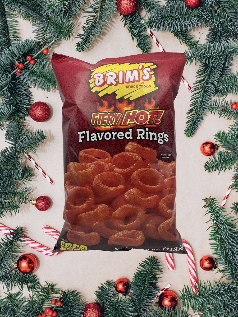 Day 2 of the 12 Days of Brim's! Today's item is the ever popular Fiery Hot Rings! Get them on our website for 15% off today only! brimsnacks.com  

What item do you think will be tomorrow? Let us know in the comments!