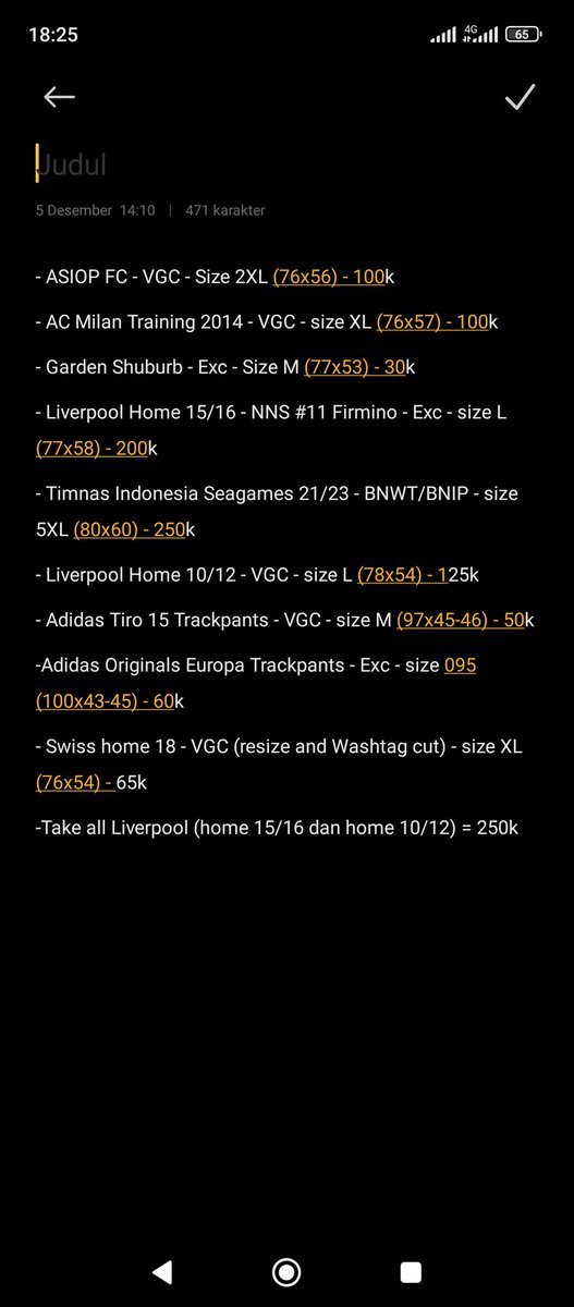 Bismillah ijin berniaga #jersey4sale
WTS
Harga dan kondisi ada di gambar terakhir
Detail dan minat DM Twitter or IG di bio/wasap 087864018291/rekber
tokopedia.link/gugunshop-1
carousell.app.link/qZ5FaWB13Db
shopee.co.id/gun79789
<a href="/Jerseyforum/">The OG Indonesian Blokecore</a> <a href="/jerseysneil/">#lelangsneil</a> <a href="/futebolre/">Futebol Originale</a>
Thanks🙏