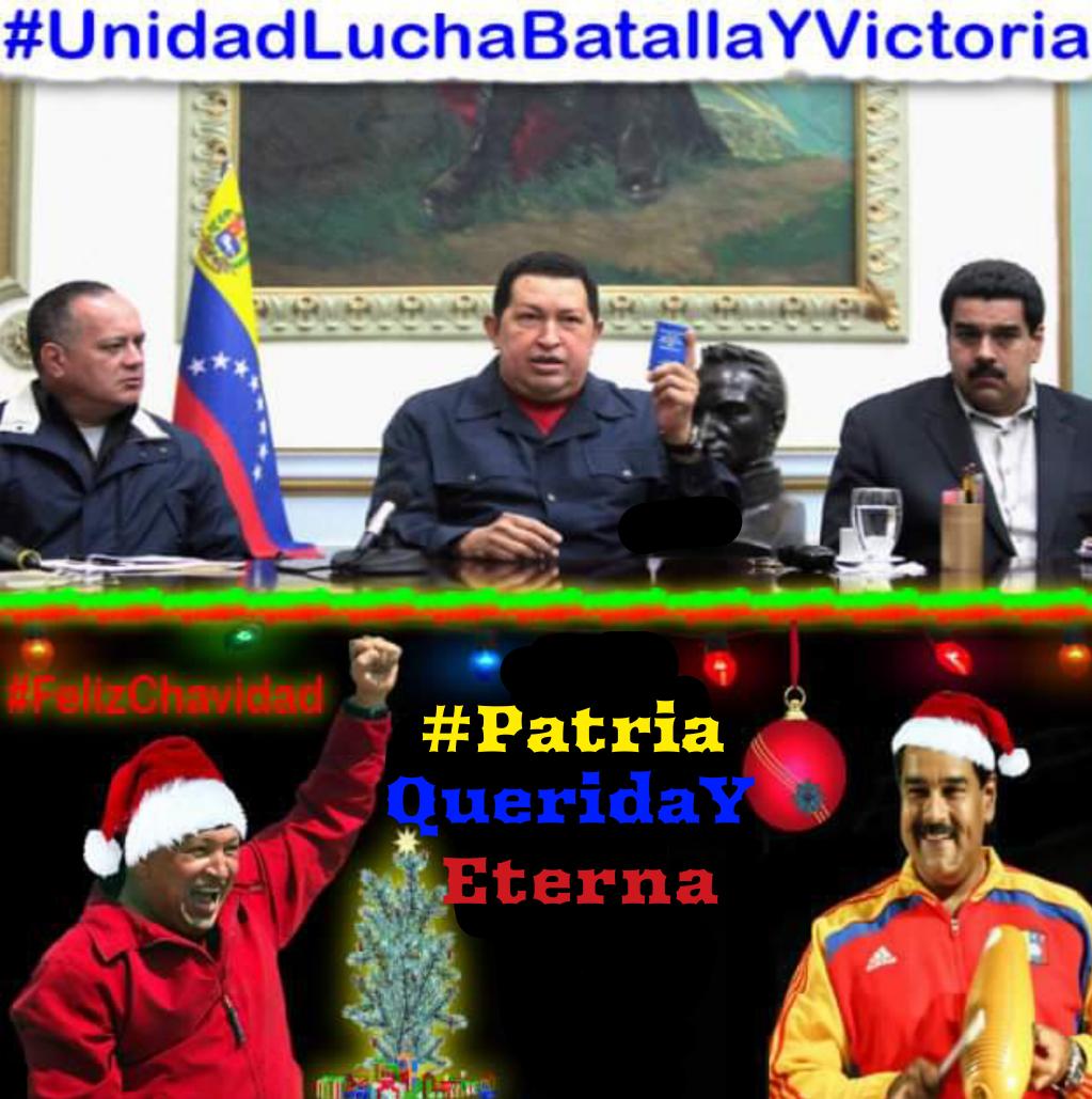 #PatriaQueridaYEterna ¡Unidad, Lucha, Batalla y Victoria! #FelizChavidad @NicolasMaduro @dcabellor