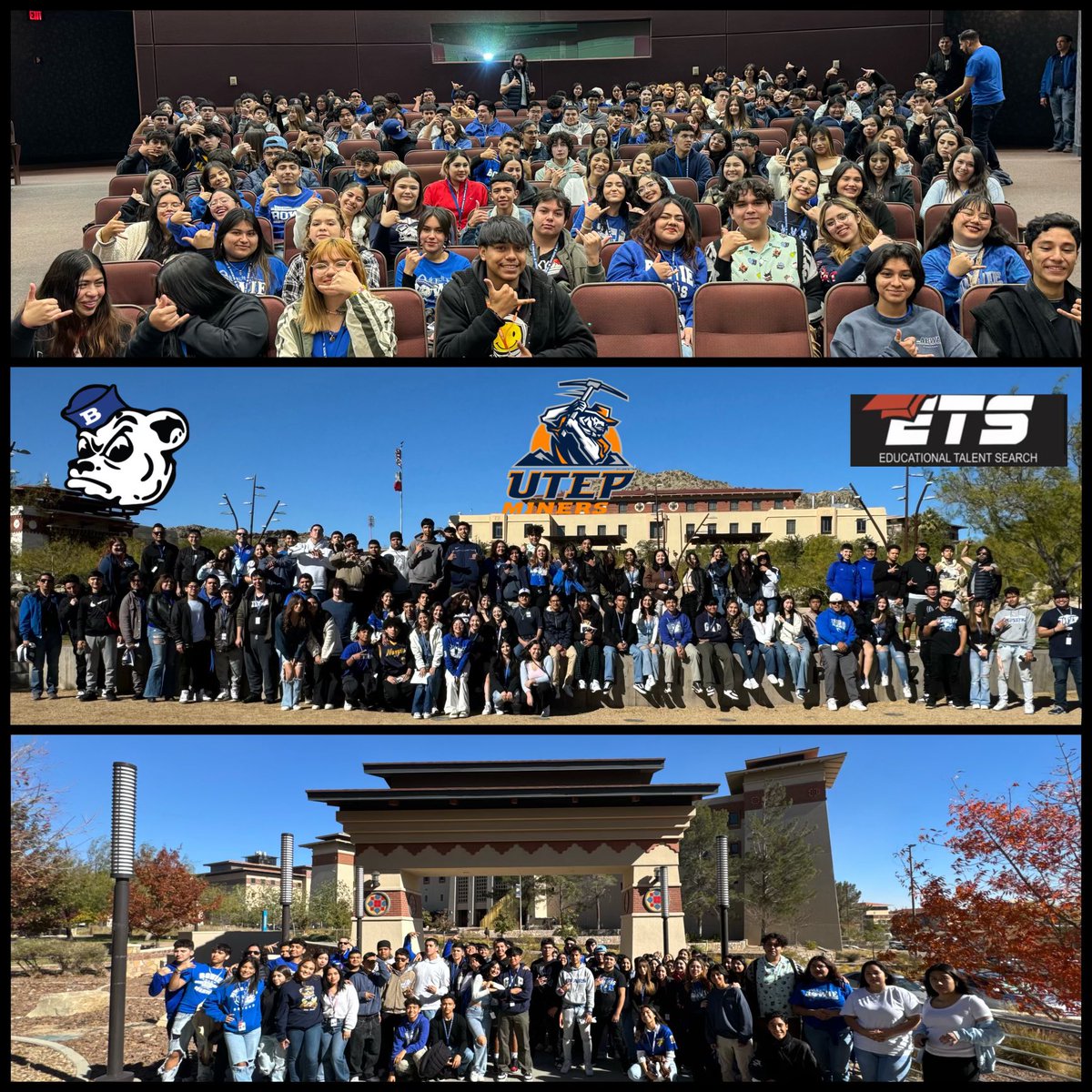 JesseHHdz's tweet photo. Bowie HS C/O 2024 visited UTEP to Experience what the University has to offer. Seniors received Presentations and heard from our last year’s graduates about their first year in college. 🐻🎓⛏️🤟🏽 @ETS_UTEP @celestecjacquez #itStartsWithUs https://t.co/IjVHXlykUD