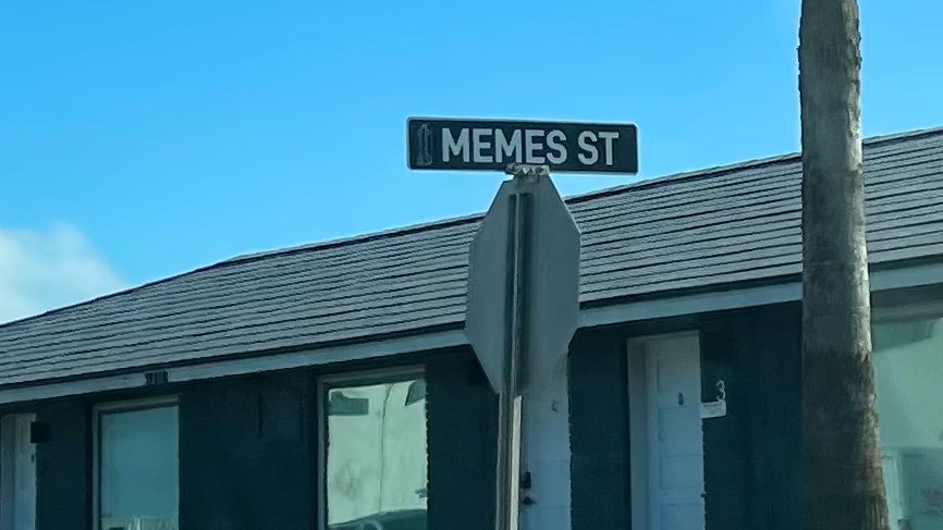 jessica_kirsh's tweet photo. He did it. Elon Musk officially had Weems changed to Memes Street. https://t.co/l7gqSJGZvt