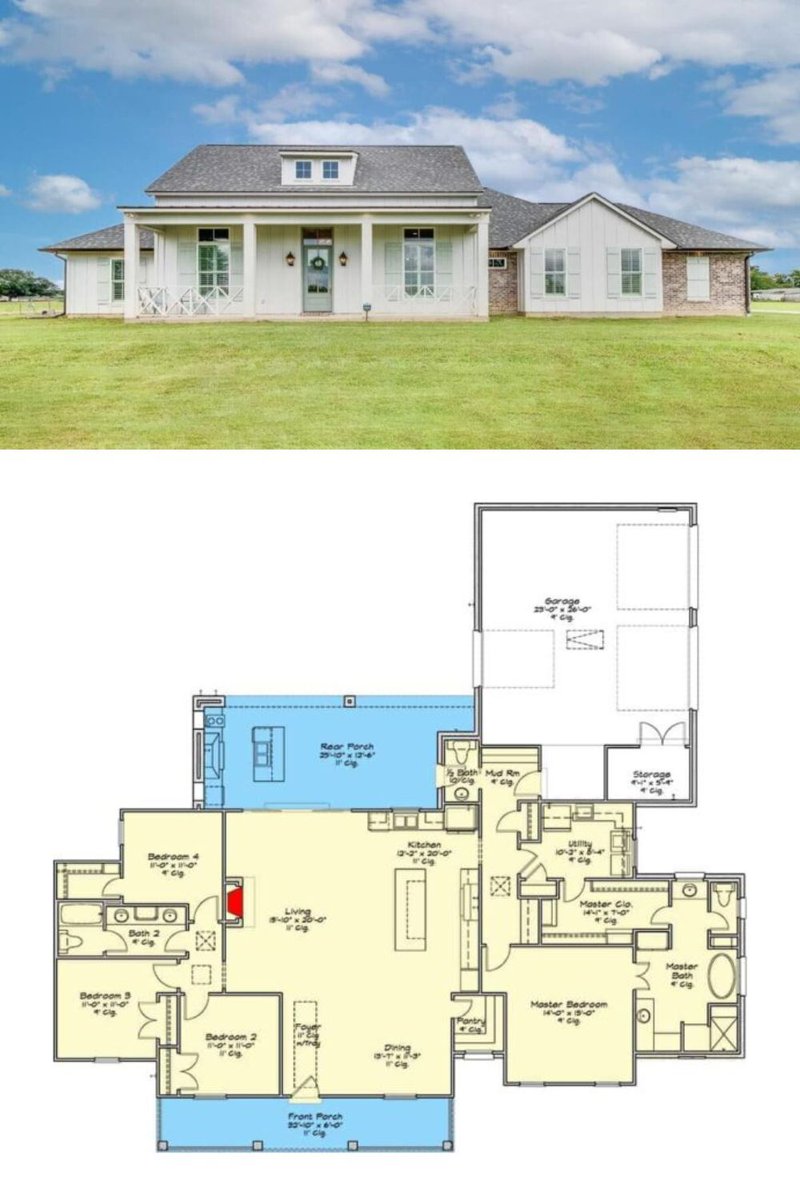 Modern Four-Bedroom Home for Hillside Lots with Walkout Basement | Sugar  Maple – Rocky Mountain Plan Company, image size:800x1200