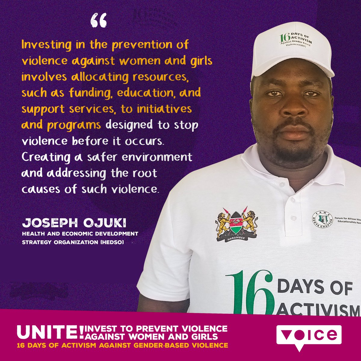 voicetweetz's tweet image. As we end the 16 Days of Activism Against Gender-based Violence and celebrate Human Rights Day, we would like to share with you voices from East Africa expressing thoughts on what it means to invest in the prevention of violence against women and girls.

#16DaysOfActivism
