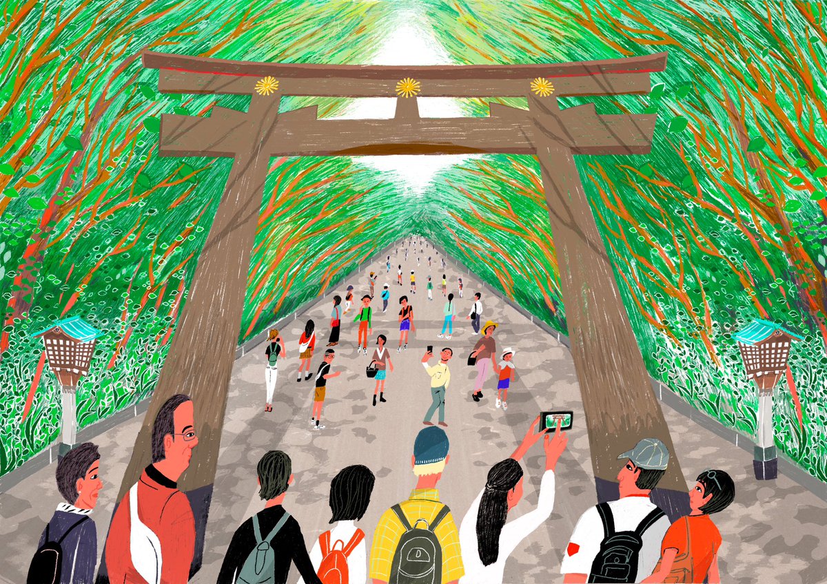 イギリスのジャケットブランドpaynter の記事に明治神宮のイラストを描きました！　
paynter.co.uk/blogs/stories/…
#イラスト　#adobefresco