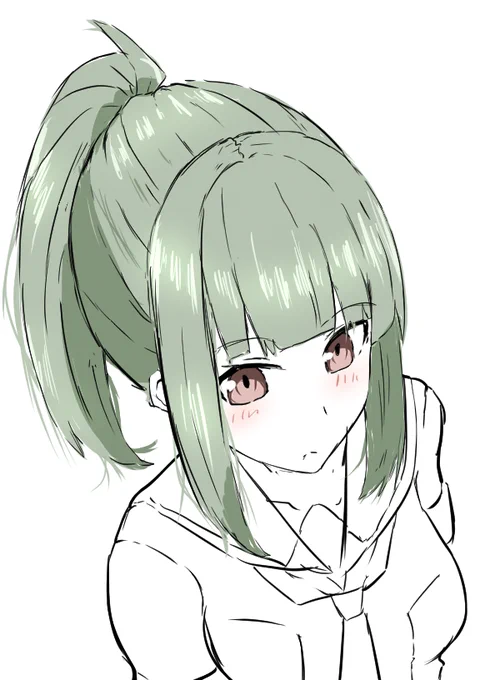 かなり久しぶり?初めて? 朝起きてすぐ描いた夕張rkgkです