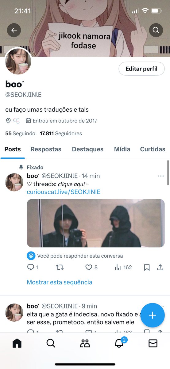GGUKJJM's tweet photo. só queria dizer que meu perfil de traduções e meu celular estarem combinando é a coisa mais fofa https://t.co/mkSHCCUwdC