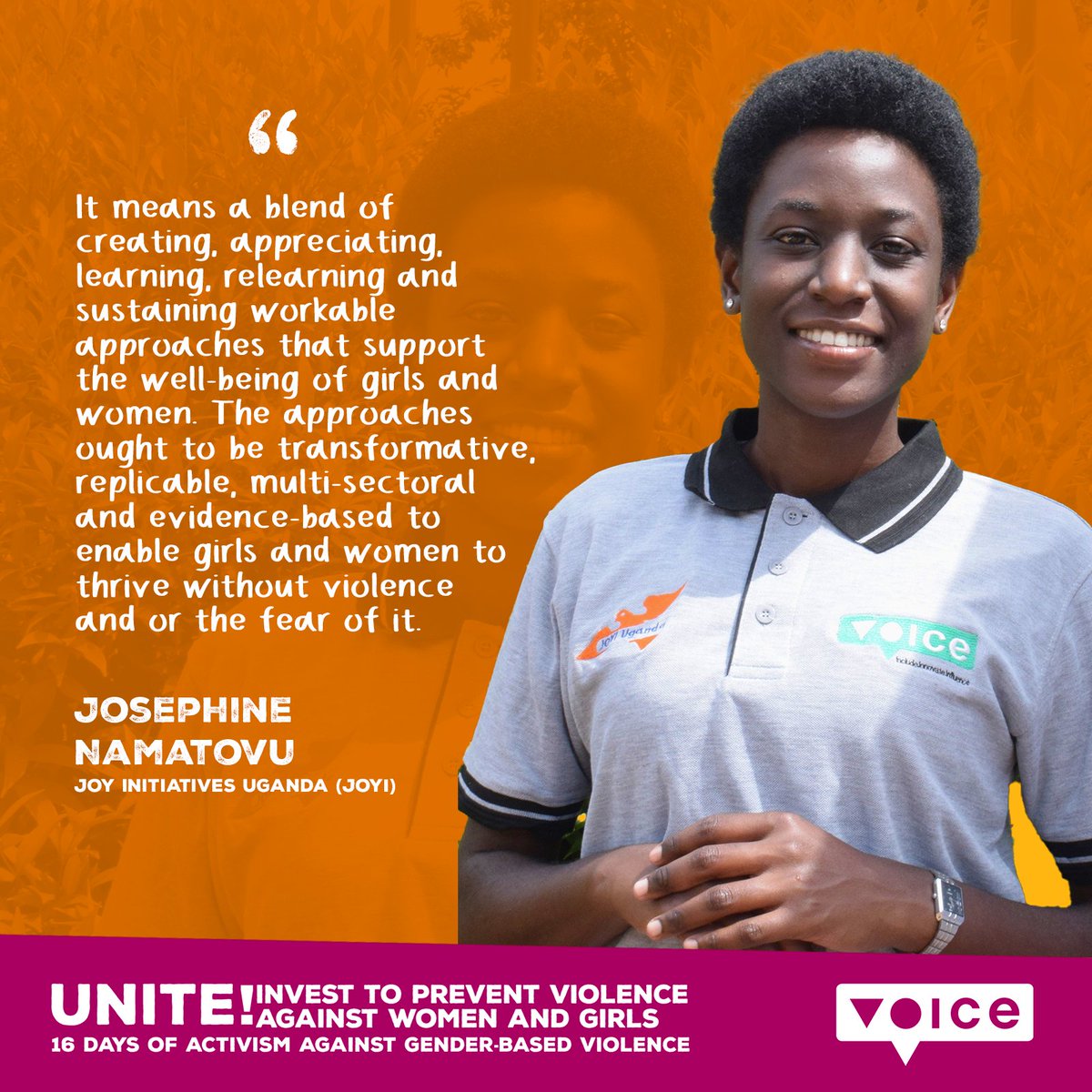 voicetweetz's tweet image. As we end the 16 Days of Activism Against Gender-based Violence and celebrate Human Rights Day, we would like to share with you voices from East Africa expressing thoughts on what it means to invest in the prevention of violence against women and girls.

#16DaysOfActivism