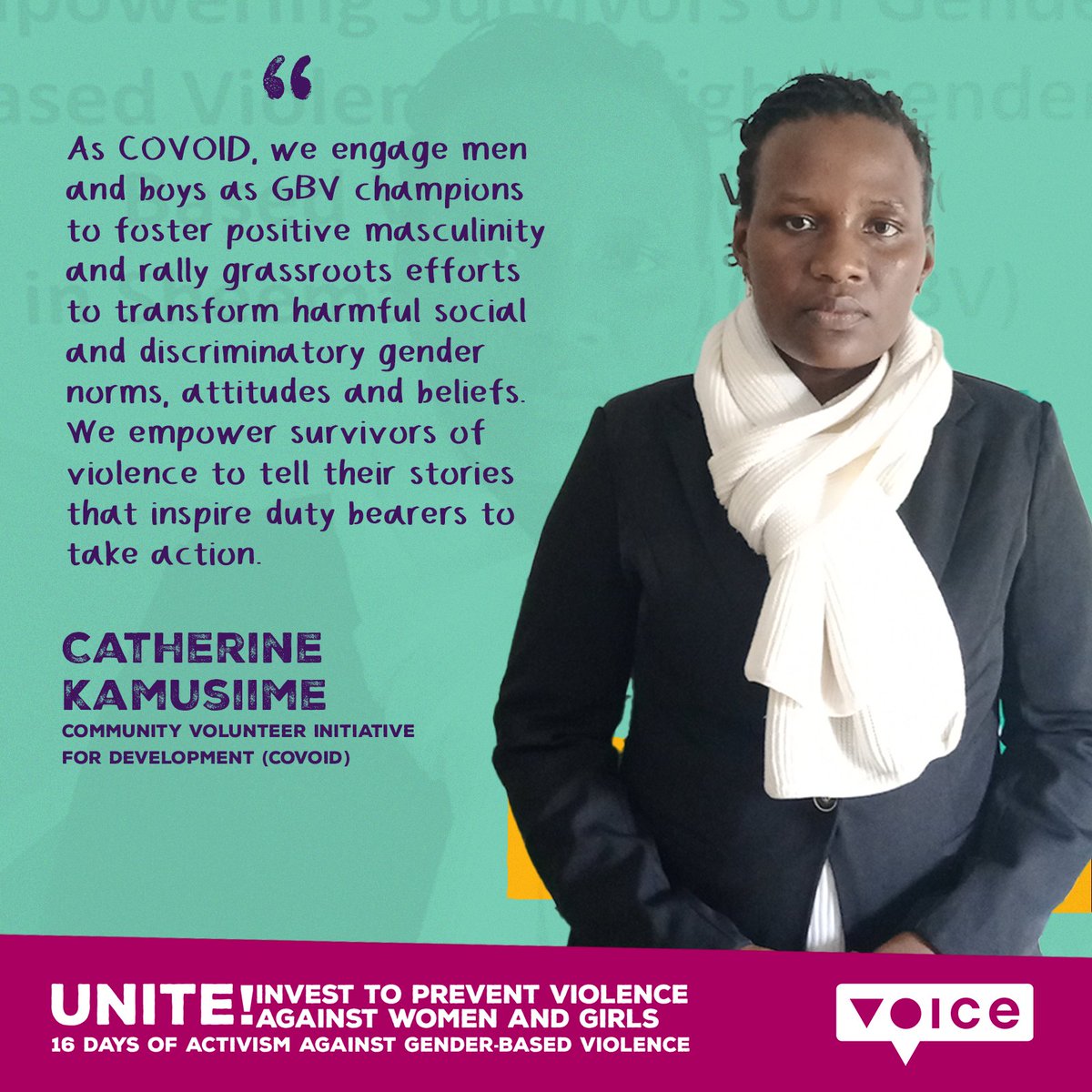 voicetweetz's tweet image. As we end the 16 Days of Activism Against Gender-based Violence and celebrate Human Rights Day, we would like to share with you voices from East Africa expressing thoughts on what it means to invest in the prevention of violence against women and girls.

#16DaysOfActivism