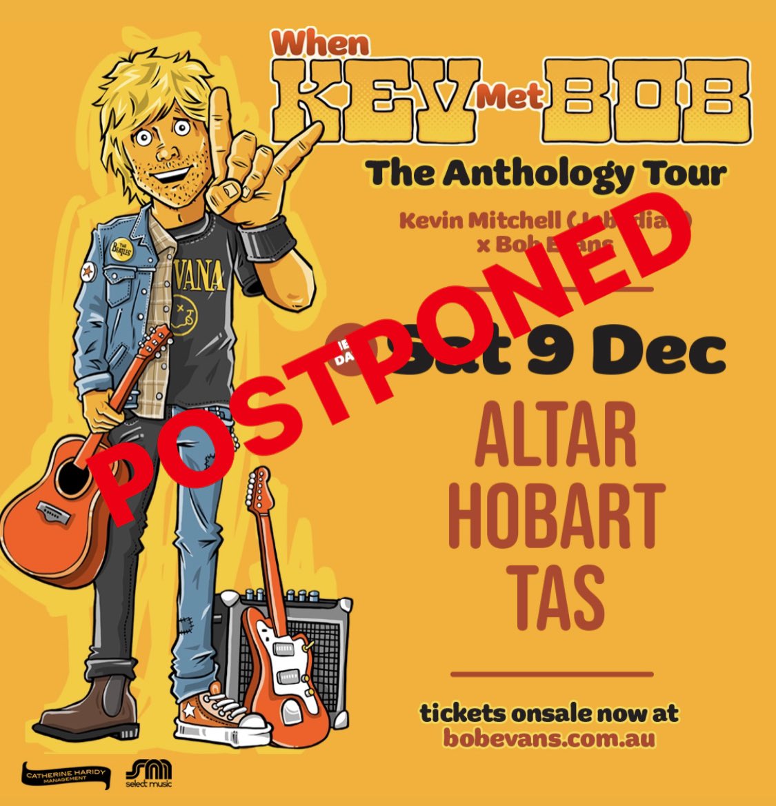 We are gutted to share that Kev has tested positive for Covid and will be unable to perform the sheduled show tonight in Hobart at Altar. We’re working on a rescheduled date for the new year. Please hold on to your tickets and we will have a further announcement soon.
- BOBHQ
