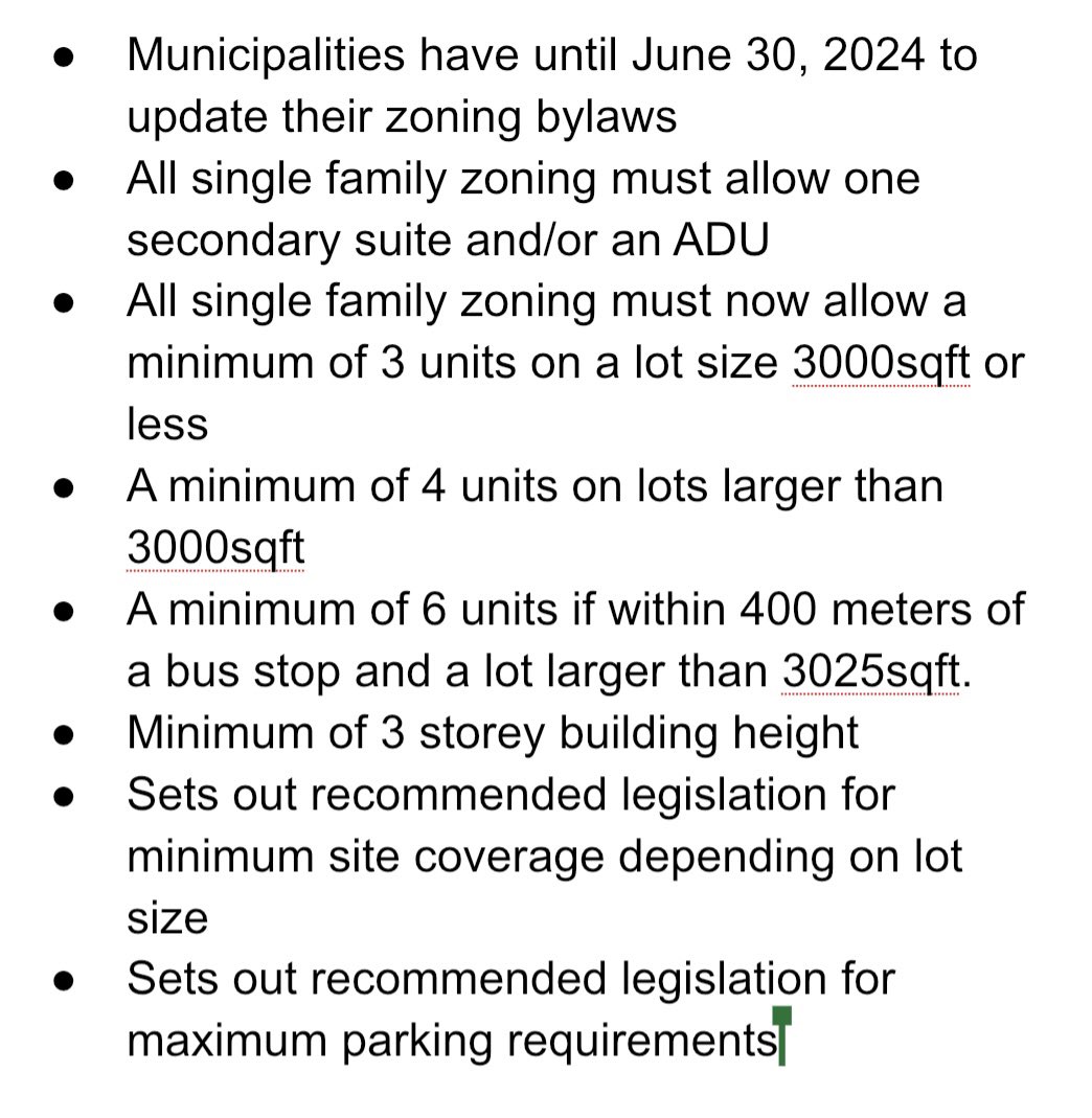 The BC government has passed legislation eliminating single family zoning. Here’s a summary of the 95 page policy manual.