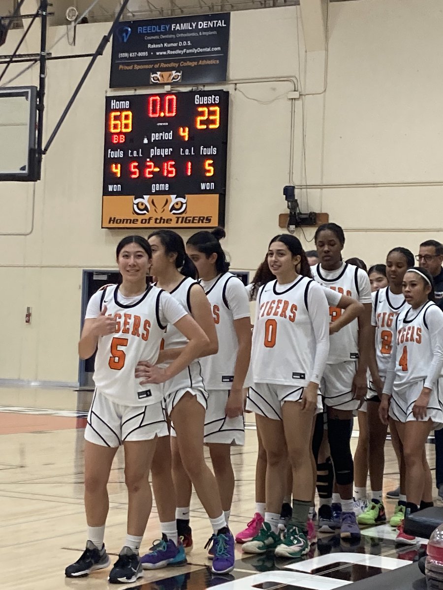 Tigers WBB back on track!   Solid victory vs Gavilan College 68-23. Keep up the hard work.
