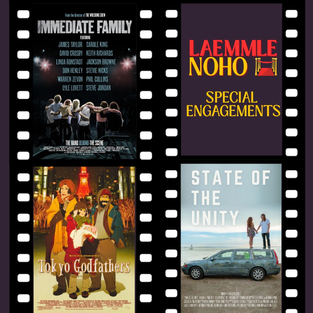 This weeks special engagements: TOKYO GODFATHERS (12/11 Subtitled & 12/12 Dubbed, both at 7:30PM) Tickets at: laem.ly/3Z1QQpR IMMEDIATE FAMILY (12/12 at 7PM & 7:30PM, SOLD OUT!) STATE OF THE UNITY (12/13 at 7:30PM) Tickets at: laem.ly/42KdPpS