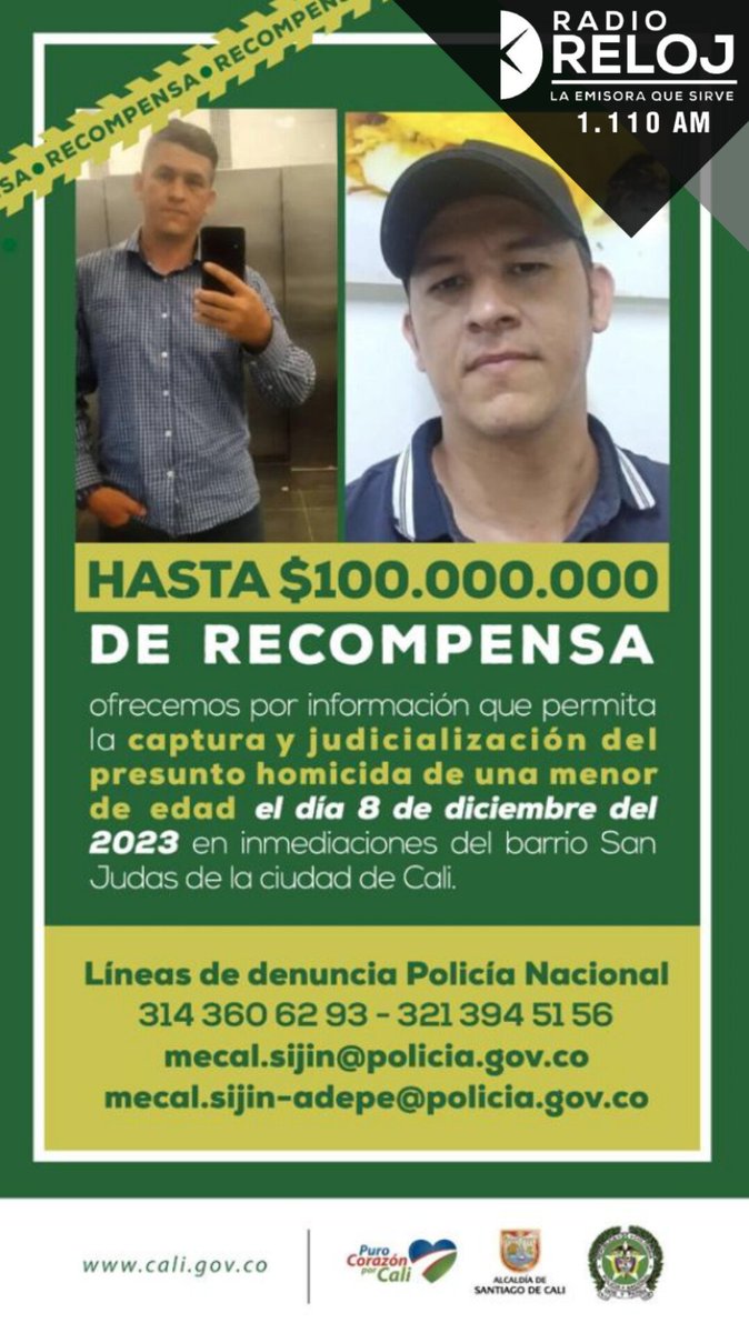 radiorelojcali's tweet photo. Él es Harold Andrés Echeverry, el hombre que es buscado por el brutal crimen de la menor de 14 años, la cual fue hallada como desm€mbrad@ dentro de un taller de pinturas automotriz del barrio San Judas. El sospechoso trabajaba como vigilante del establecimiento. https://t.co/ESRj3R8tao