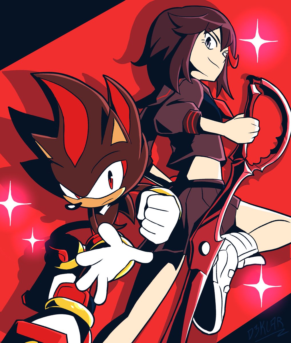 ง'̀-'́)ง  Sonic and shadow, Sonic art, Sonic