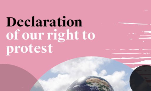 ActivistLegal's tweet photo. Item 2 of the new Declaration of our Right to Protest - (Australia 2023) signed by over 60 civil society organisations, states firmly that Governments must accept that public protest involves some level of disruption. 2/… https://t.co/CdkIXEBJvC