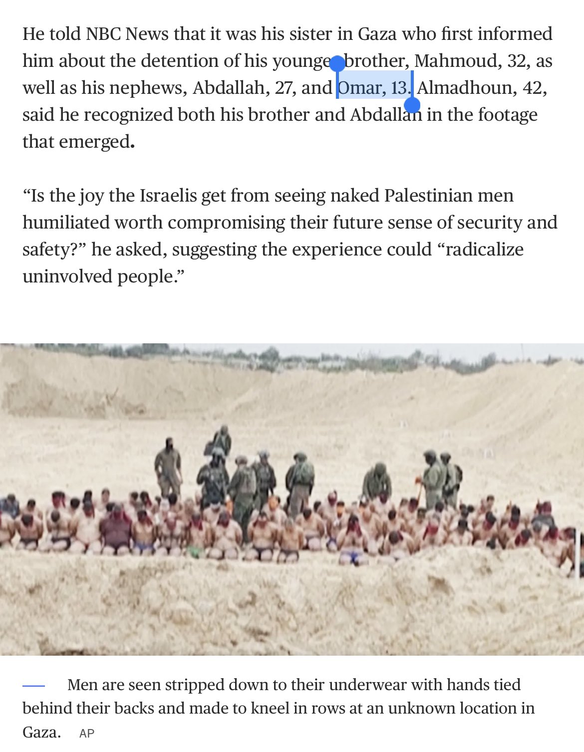 austerity is theft on X: they're doing this to children like omar  t.coAFJfBQzXWO  X