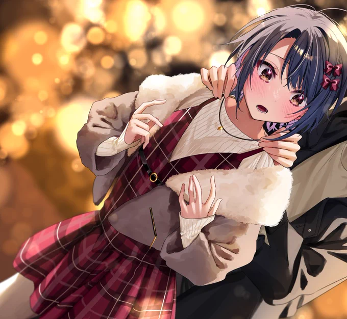 「わっ、ネックレス? くれるの!?」  冬デート中の、サプライズ!  #じついも  (続きはリプ欄で)