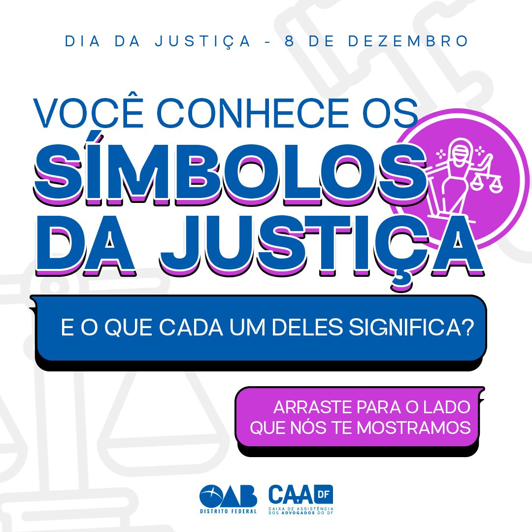caadf_oficial's tweet photo. Hoje, 8 de Dezembro, é o Dia da Justiça, representada por vários símbolos. Você conhece cada um deles e o que significam?

Nós te mostramos 👇🏼 https://t.co/HGp0HWnXKZ