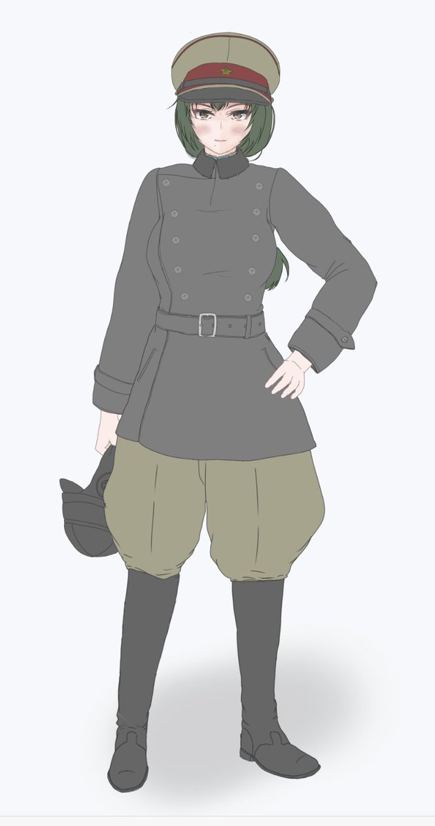 「軍装に興味がないウチが唯一好きやと言ってる軍服大正三年制航空衣 」|荒木　みつ（2）のイラスト