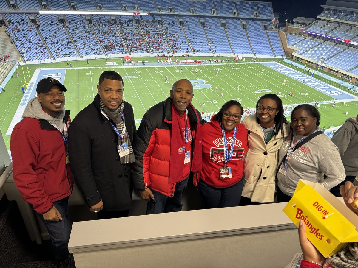 Thank you <a href="/CumberlandCoSch/">Cumberland County Schools</a>, @CCSSuptConnelly, <a href="/TeachMcdonald/">Juelle McDonald</a>, <a href="/PhyllisNJackson/">Phyllis Jackson</a>, and <a href="/UnderdueDonell/">Donell Underdue, Jr.</a> for supporting <a href="/71sthighccs/">Seventy-First High School</a> and <a href="/thereal71sports/">Seventy-First High School Athletics</a> during tonight’s state championship game! We appreciate the support! #falconpride