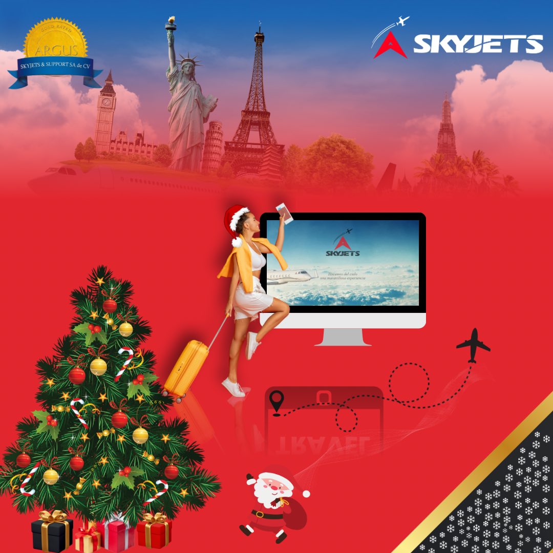 skyjetsmexico's tweet photo. Ready for this christmas vacation? Charter a provate flight to your favorite vacation destination at https://t.co/72ytQ9VozV ☃️✈️ https://t.co/GlkvzfFd0j