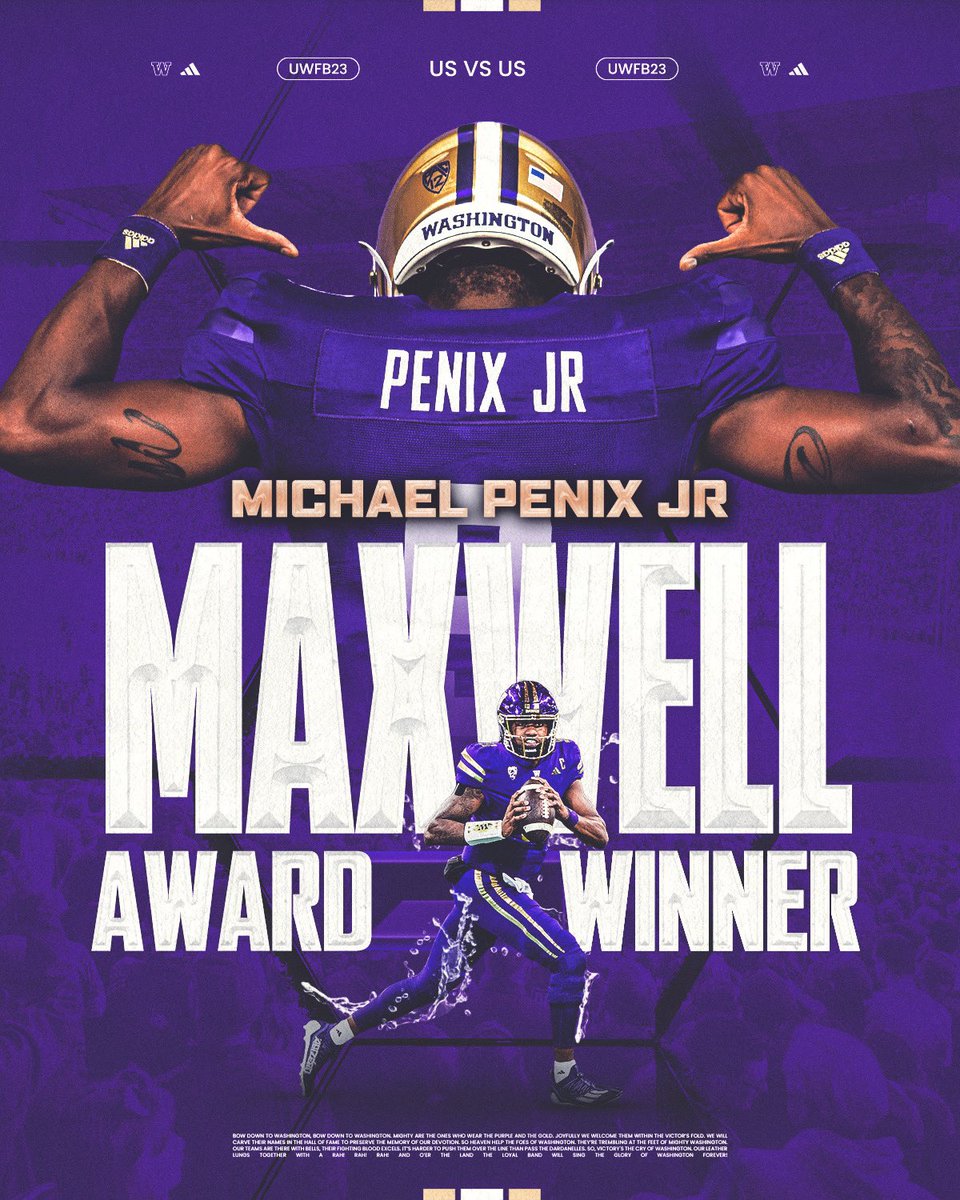 UW_Football's tweet image. The Best Player in College Football. 

Michael Penix Jr. 

#USvsUS x @themikepenix