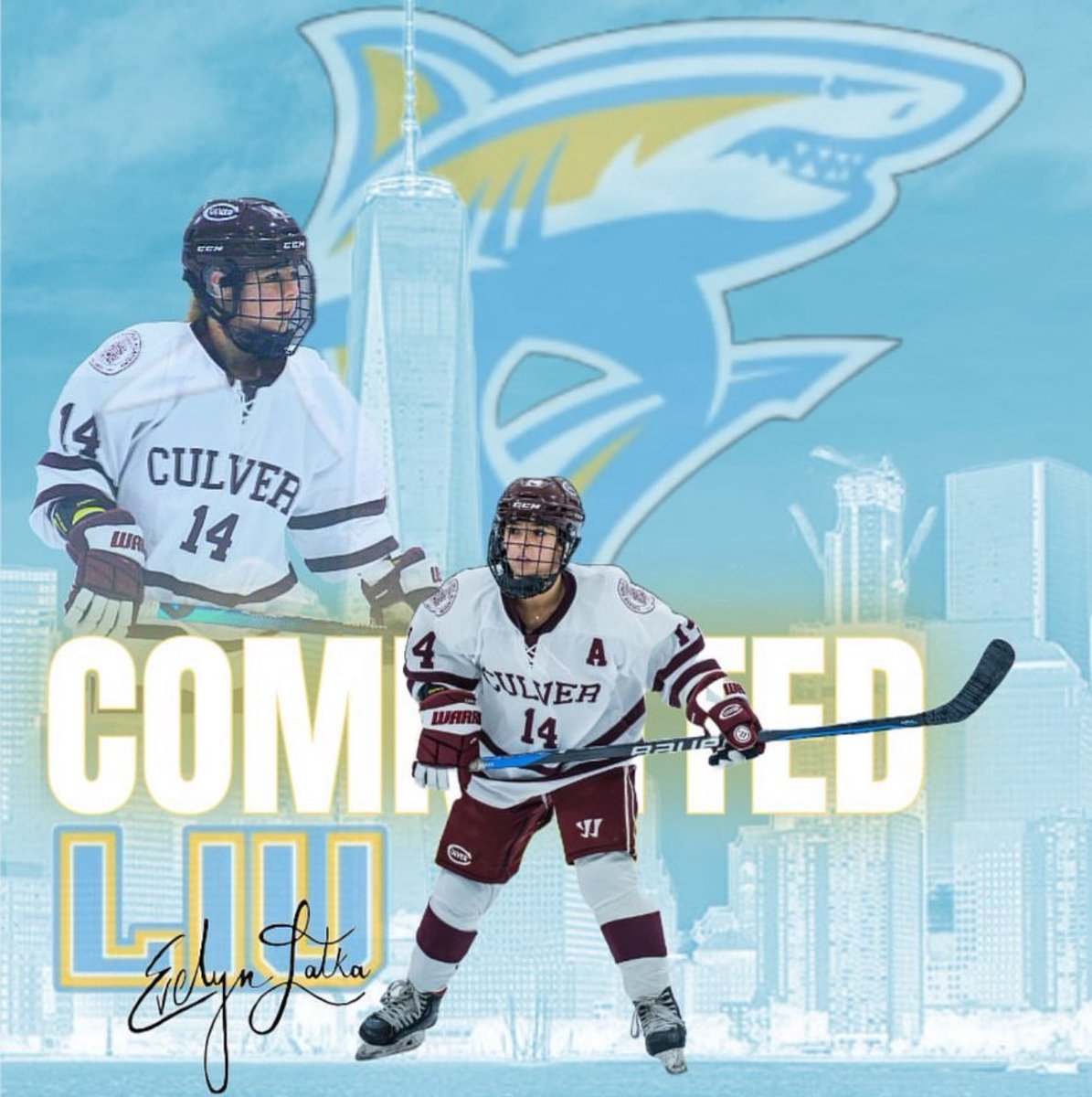 A huge congratulations to Evelyn Latka on committing to play D1 hockey at Long Island University. LHA is so proud of you, Eve! We know you’ll kick some butt 💪🏻